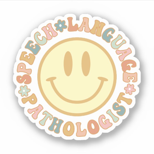 Sticker Discours Langue Pathologiste Cadeaux SLP (Devant)
