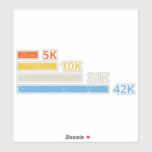 Sticker Distances de course II - 5K 10K 21K 42K Marathoner