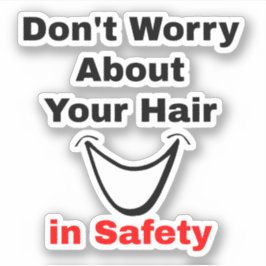 Sticker Dit drôle sur le casque Couvrant les cheveux - Cas