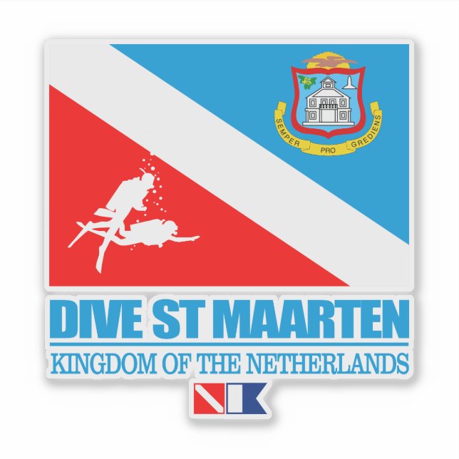 Sticker Dive St Maarten (sq) (Devant)