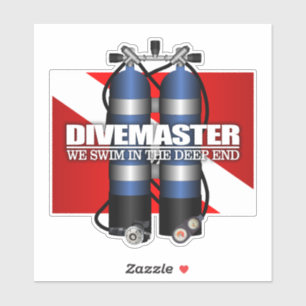 Sticker Divemaster (sq)