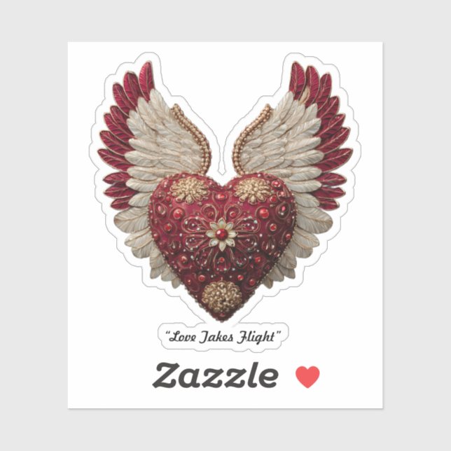 Sticker "Divine Heart Wings" (Feuille)