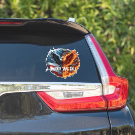Sticker Divisé Nous tombons en brûlant Drapeau et Aigle