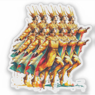 Sticker Dix seigneurs à l'aube Douze jours de Noël