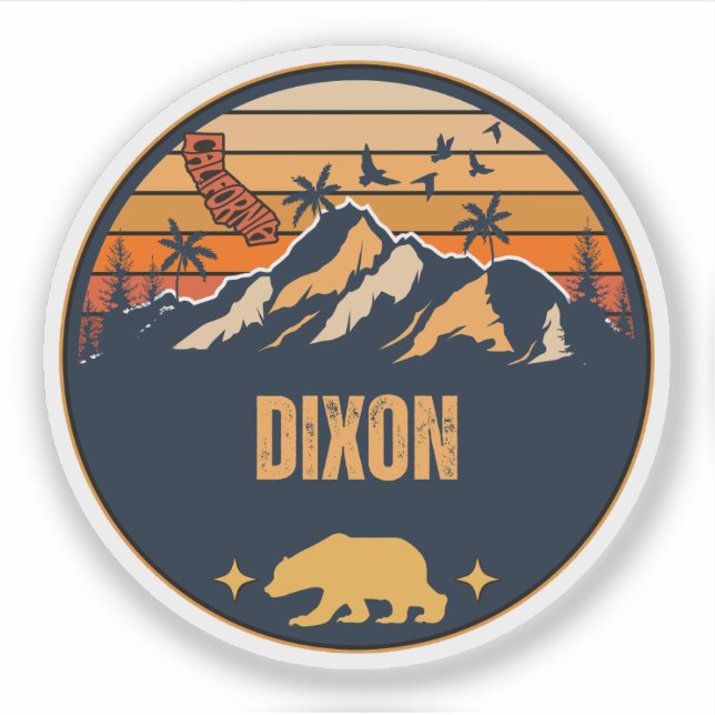 Sticker Dixon, Californie (Devant)