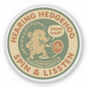 Sticker DJ audiologie vintage Sound Sharp