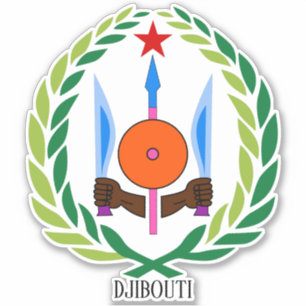 Sticker Djibouti Emblème national Patriotique