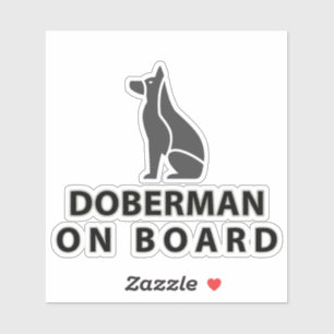 Sticker Doberman à bord