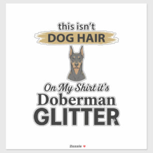 Sticker Doberman Pailleté Conception Vintage de Drôle Amat