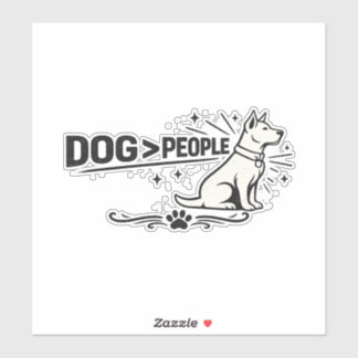 Sticker DOG > PEOPLE – Funny Dog Lover Minimalist Design