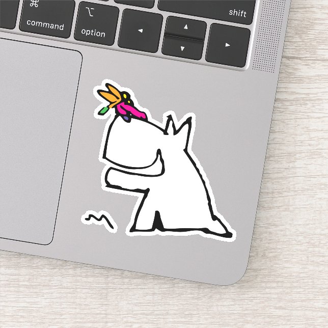 Sticker Doggy avec Doodle libellule (Détail)