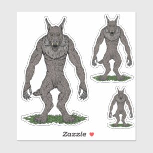 Sticker Dogman Cryptid ou Werewolf