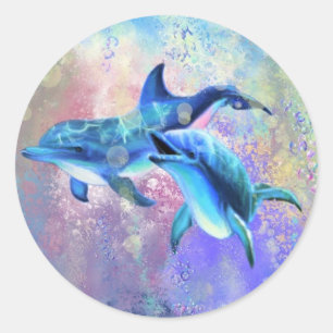 Sticker Dolphin Couple Happy Family Cadeau