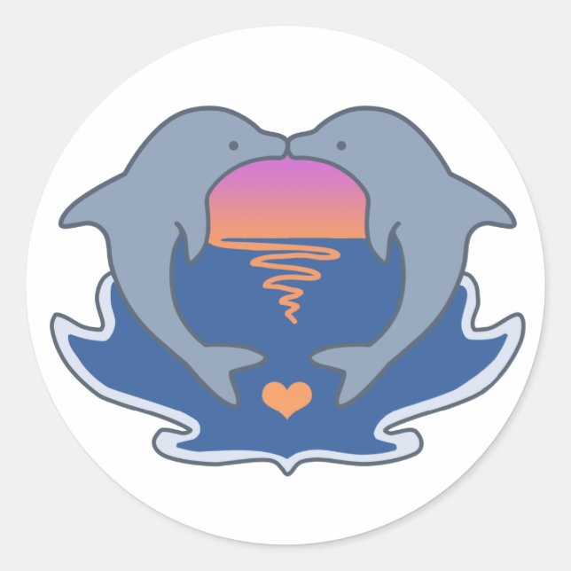 Sticker Dolphin Love (Devant)