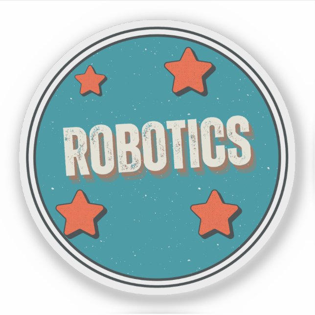 Sticker Domaine d'étude de la robotique (Devant)