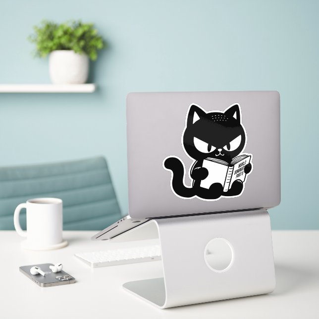 Sticker Domination mondiale 2 (Ordinateur portable sur le bureau)