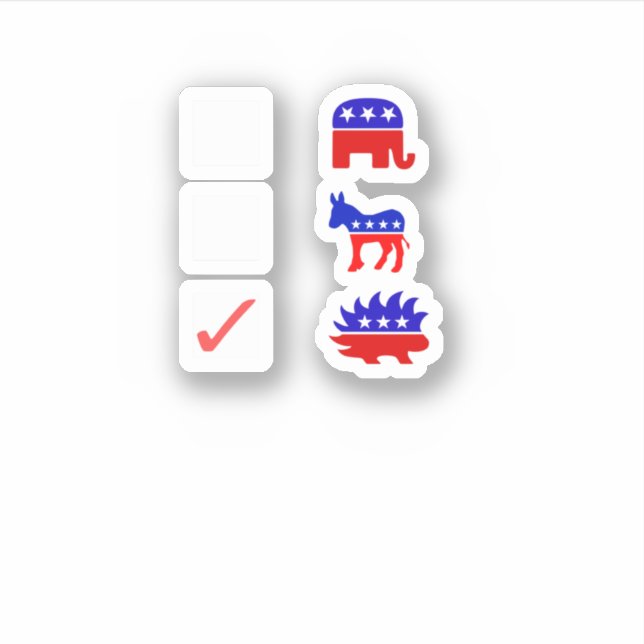 Sticker Don d'électeur libertarien (Devant)