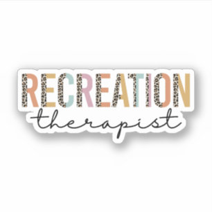 Sticker Don d'un thérapeute de loisirs, Thérapie récréativ