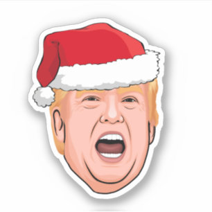 Sticker Donald Trump en colère Noël