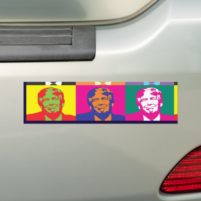 Sticker Donald Trump Pop Art (En voiture)