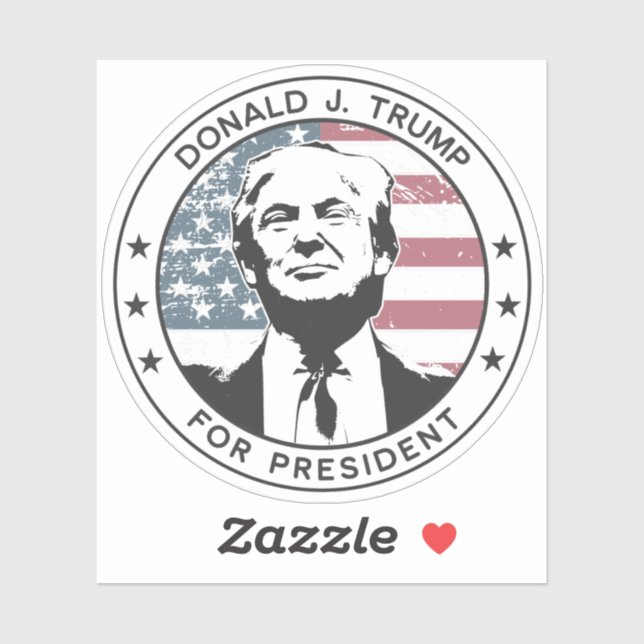 Sticker Donald Trump pour le président #MAGA (Feuille)