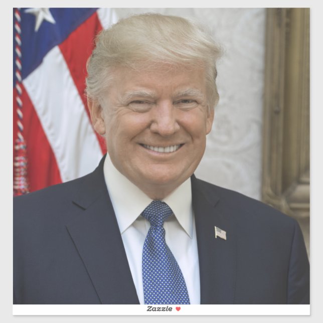 Sticker Donald Trump Président des États-Unis Maison Blanc (Feuille)