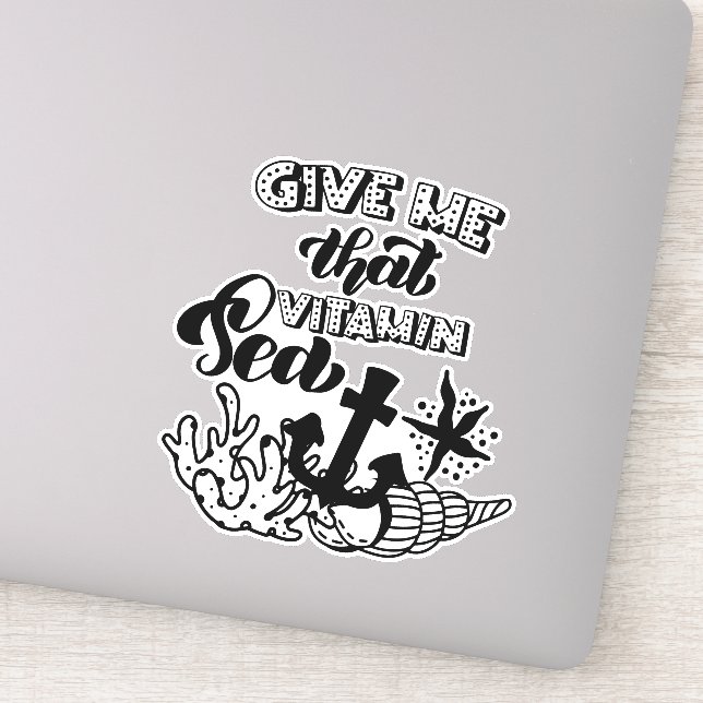 Sticker Donne-Moi Cette Vitamine Ancre Mer Vie Océane (Détail)