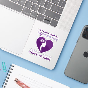 Sticker Donner pour gagner Journée internationale des femm