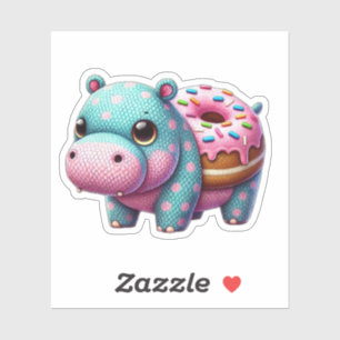 Sticker Donut hippo