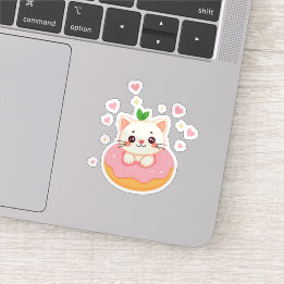 Sticker Donut Kitty Heureux
