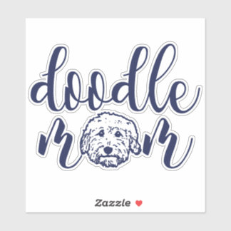 Sticker Doodle maman - doodle chien maman cadeau