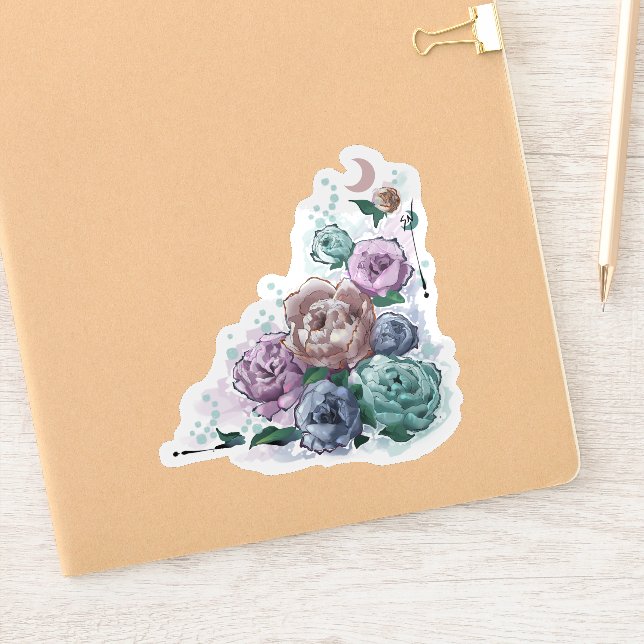 Sticker✩Doodles™ | Peony Aufkleber (Notizbuch)