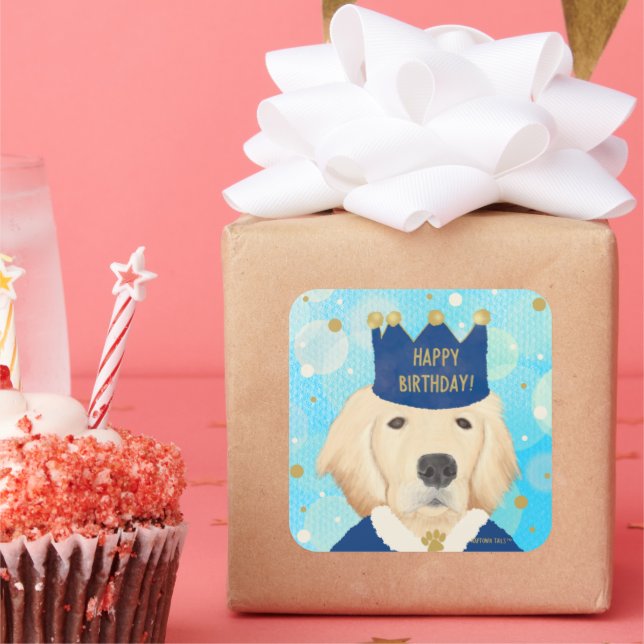 Sticker d'or pour l'anniversaire Prince (Fête)