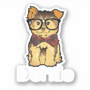 Sticker Dorkie Drôle Dorky Yorkie Chien