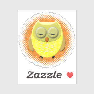 Sticker Dormir Dessin de Chouette Bébé