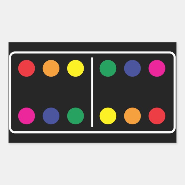 Sticker Double Rainbow Domino (Devant)
