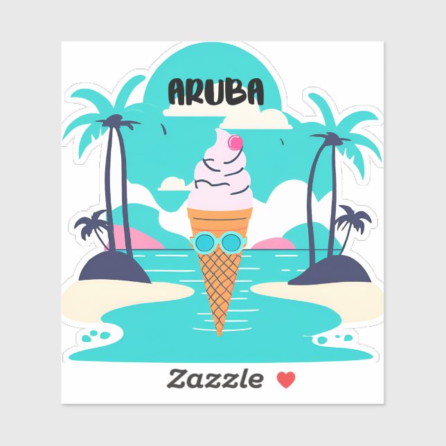 Sticker Douce aruba (Feuille)