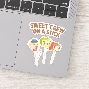 Sticker Douce Équipe : Cake Pops de personnages sur un bât