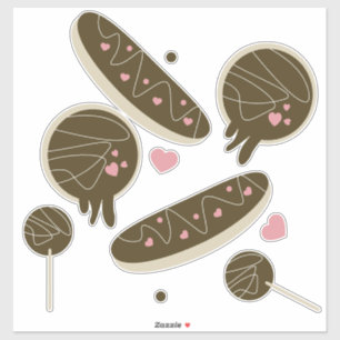 Sticker Douce pâtisserie de donuts pour la Saint-Valentin