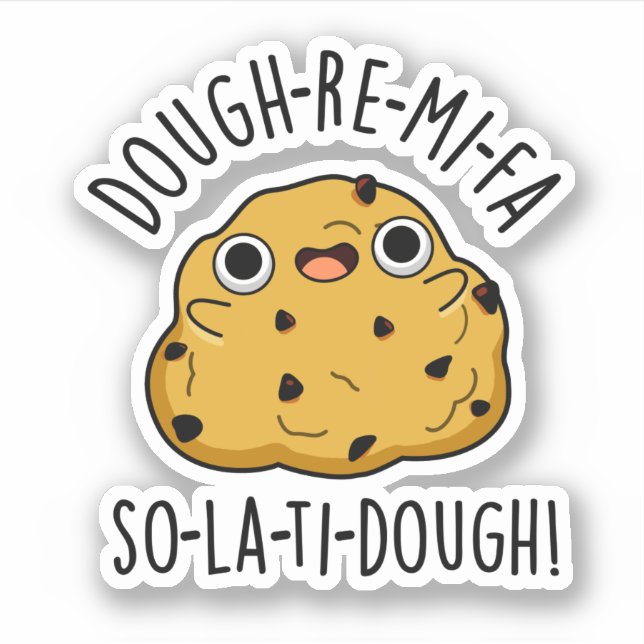 Sticker Dough-Re-Mi Drôle Musique Dough Pun (Devant)