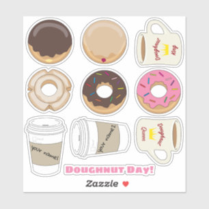 Sticker Doughnut Pourcentage et café