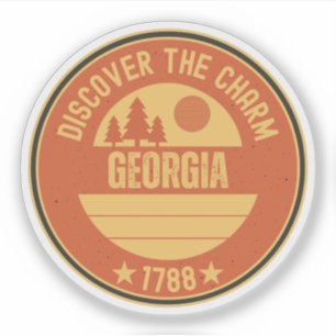 Sticker Doux Georgia Peach - Cadeau de charme du Sud