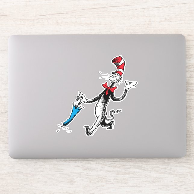 Sticker Dr Seuss | Chat dans la marche des parapluies Casq (Ordinateur)