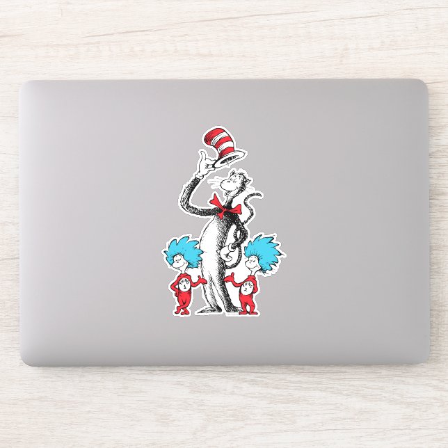 Sticker Dr Seuss | Chat dans le Casquette, Chose un & Chos (Ordinateur)
