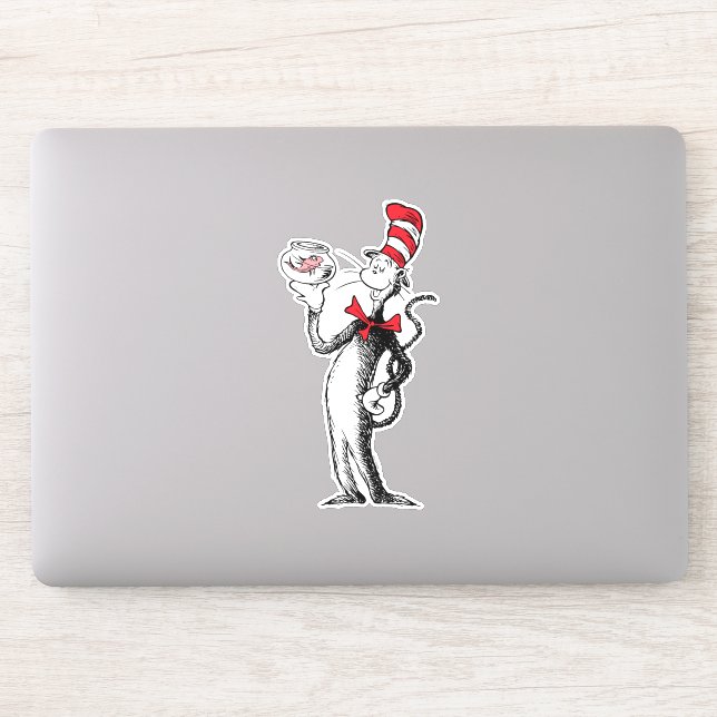 Sticker Dr Seuss | Chat dans le Casquette & Krinklebine (Ordinateur)