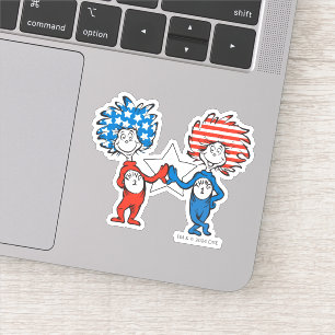 Sticker Dr. Seuss Chose Une Chose Deux Graphique Patriot