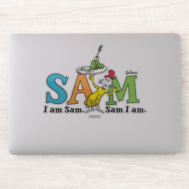 Sticker Dr Seuss| Je Suis Sam. Je Suis Sam. (Ordinateur)