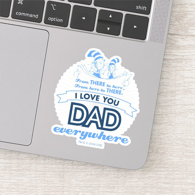 Sticker Dr Seuss | Je t'aime Papa partout (Détail)