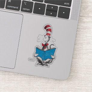 Sticker Dr Seuss  Le Chat en Casquette - Lecture