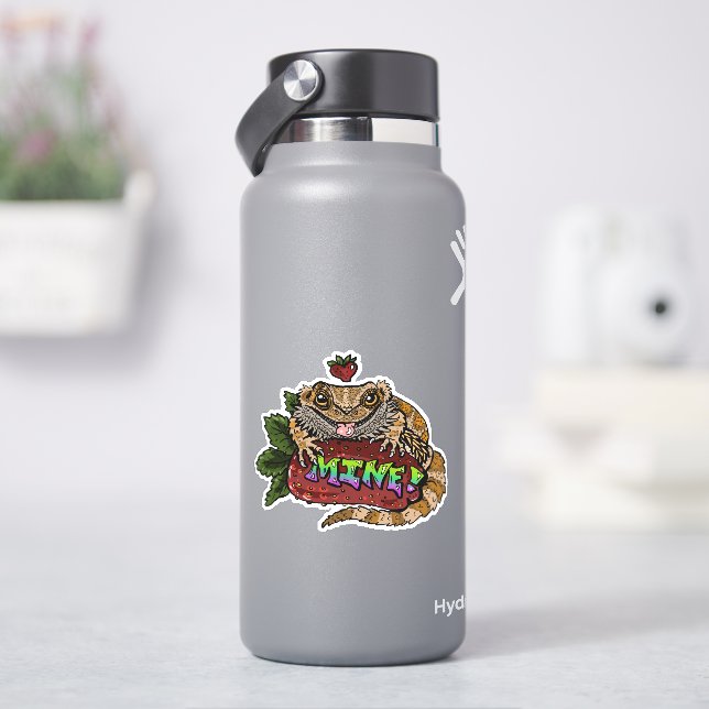 Sticker Dragon à la fraise "MINE !" (HydroFlask)